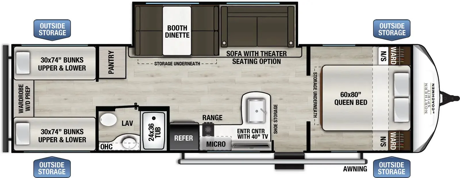 Coachmen Northern Spirit SE 29BH floor plan