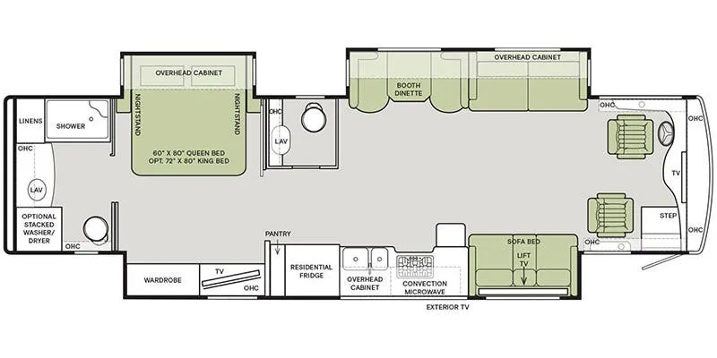 Tiffin Allegro Red 37 BA floor plan