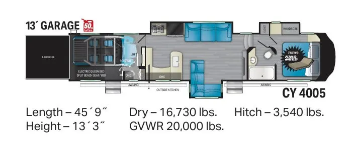 Heartland Cyclone 4005 floor plan