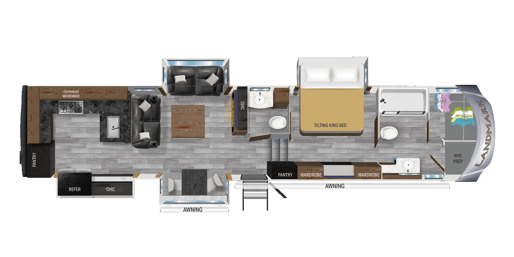 Heartland Landmark Fifth Wheel Chesapeake floor plan