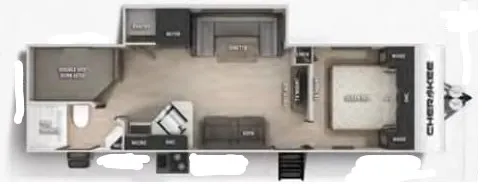 2022 Forest River Cherokee Patriot Edition 274BRB floor plan
