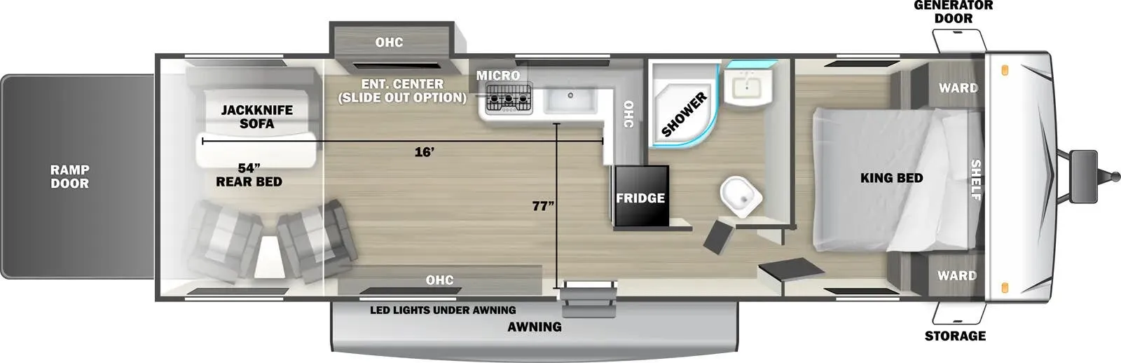 Forest River Sandstorm 2630SRE floor plan