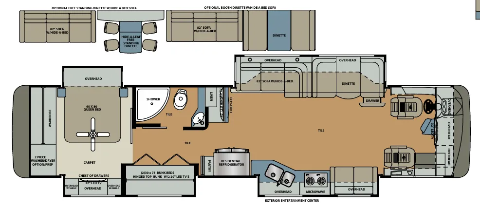 Forest River Berkshire XL 40BH floor plan