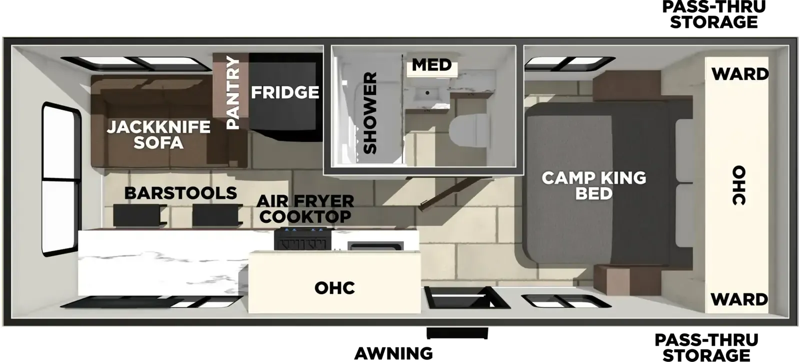 Forest River Tracer 220RS floor plan