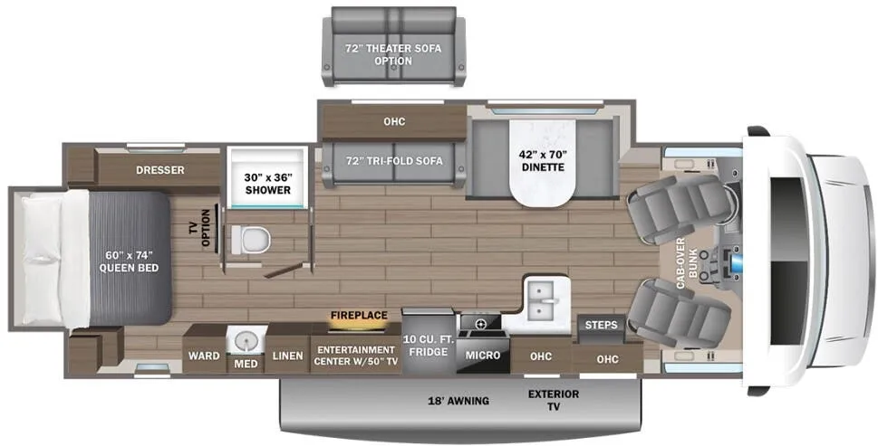 Entegra Coach Odyssey 30Z floor plan