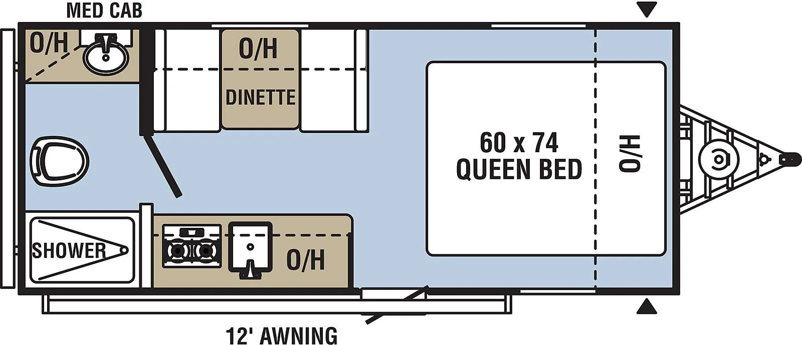 Coachmen Clipper 17CFQ floor plan