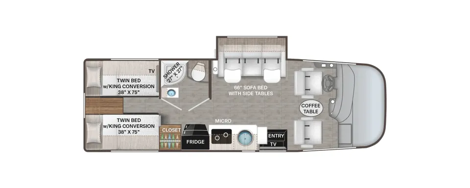 2027 Thor Motor Coach Axis 24.1 floor plan
