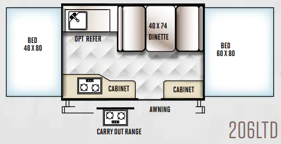 Forest River Flagstaff LTD 206LTD floor plan