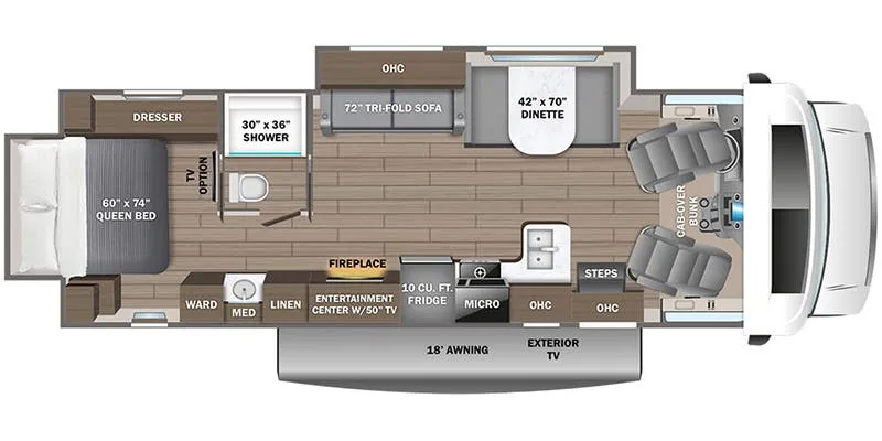2025 Entegra Coach Odyssey 30Z - Floor plan