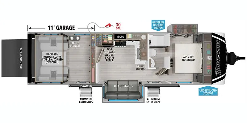 2025 Grand Design Momentum G-Class 29GS - Floor plan