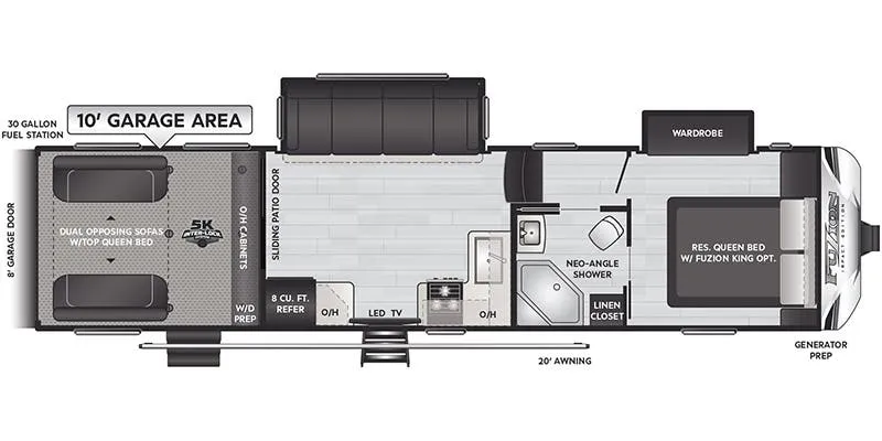 Keystone Fuzion Impact 311 floor plan