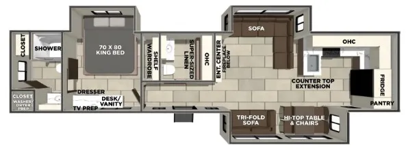 2027 Prime Time LaCrosse 39FK - Floor plan