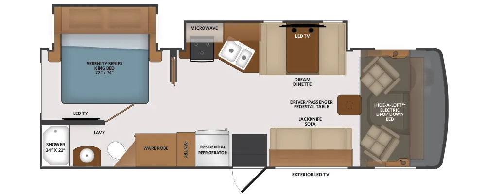 Fleetwood Flair 28A floor plan