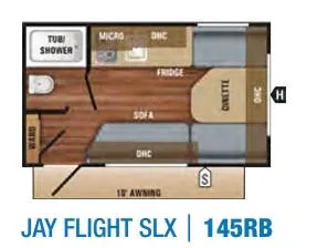 Jayco Jay Flight SLX 7 145RB floor plan