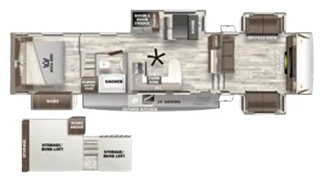 Forest River Sabre 37FLL floor plan