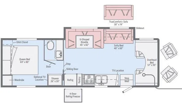 Winnebago Minnie Winnie 31K floor plan