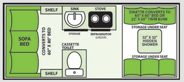 Aliner Evolution 15 floor plan