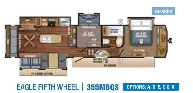 Jayco Eagle 355MBQS floor plan