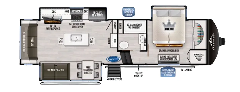 East to West Ahara 325RL floor plan