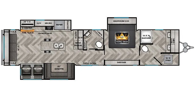 2023 CrossRoads Zinger ZR380FB - Floor plan