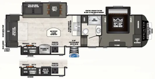 Keystone Sprinter Limited 3151FWRLS floor plan