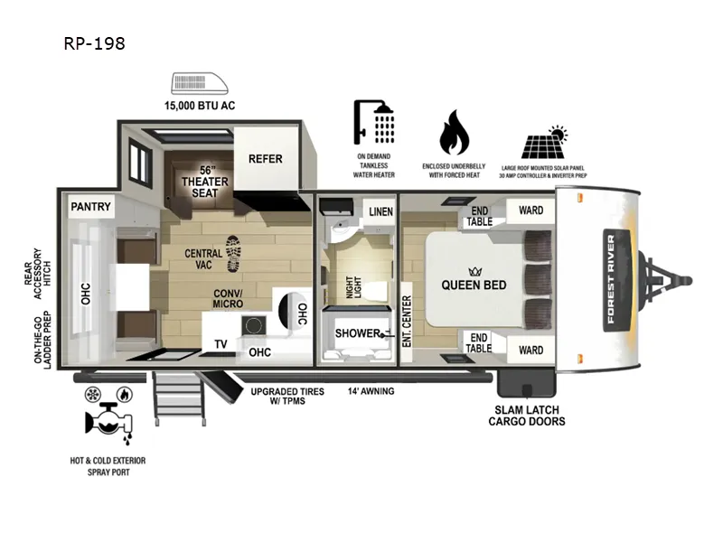 2026 Forest River R-Pod RPT198 - Floor plan