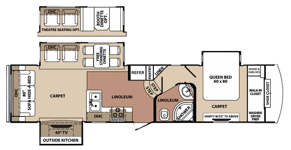Forest River Blue Ridge 3125RT floor plan