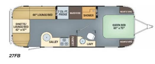 2018 Airstream International Serenity 27FB - Floor plan