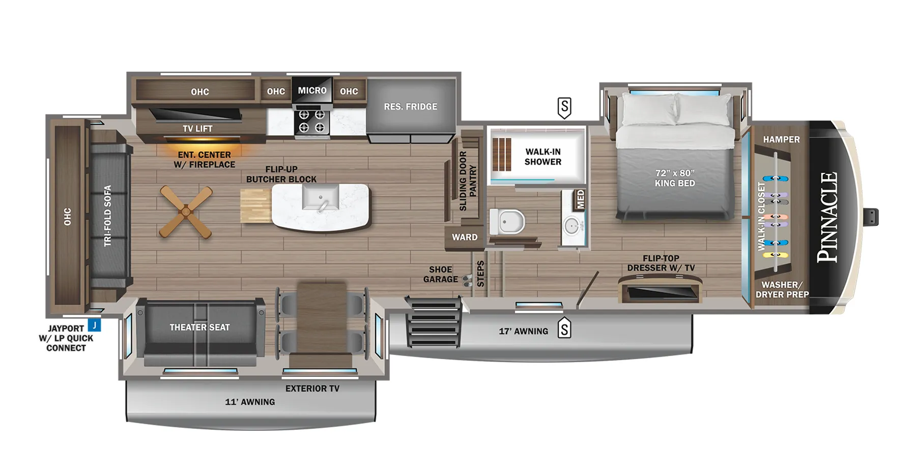 2023 Jayco Pinnacle 36KPTS - Floor plan