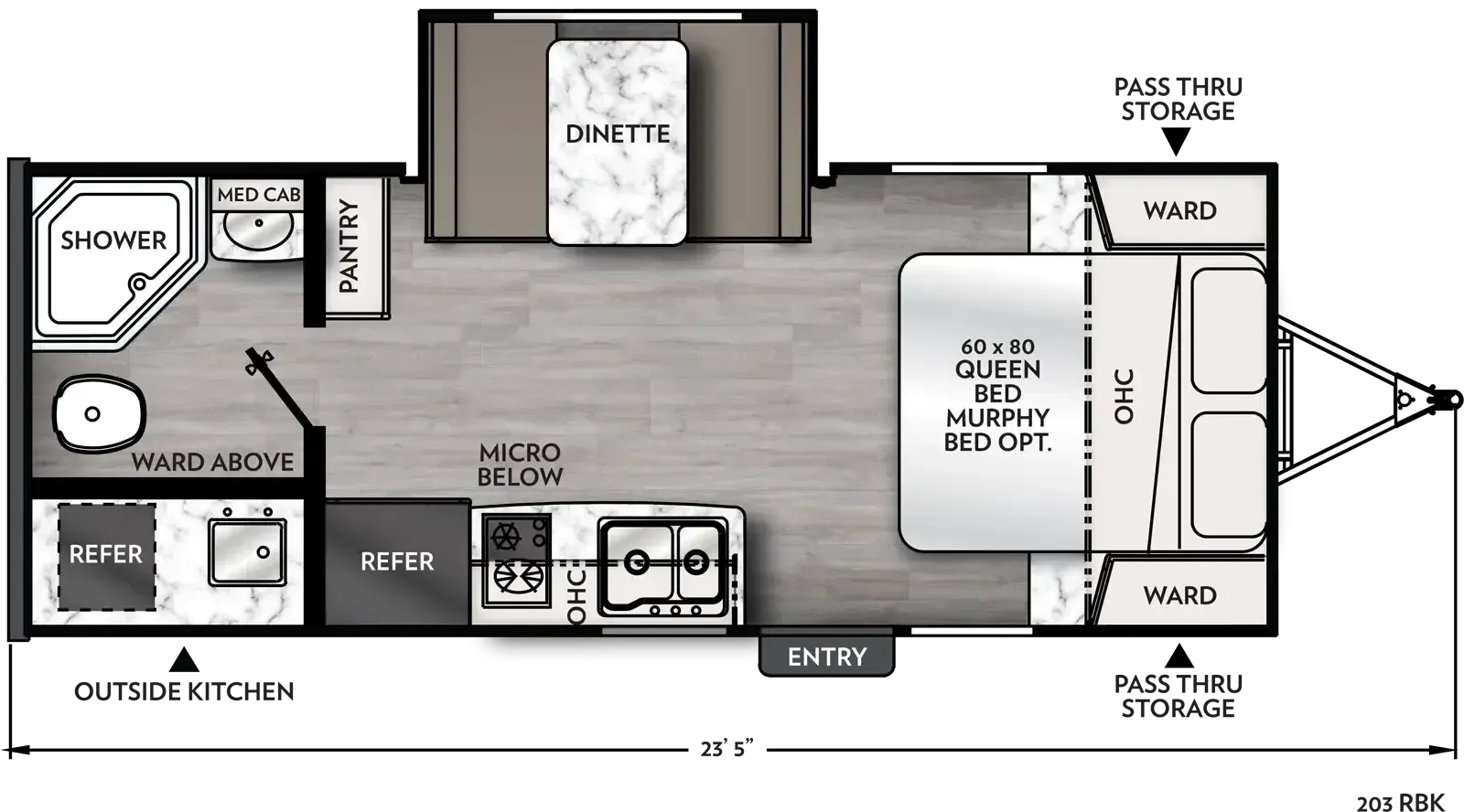 2027 Coachmen Apex 203RBK - Floor plan