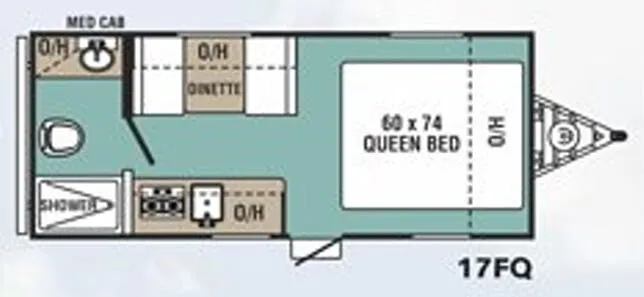 Forest River Viking 17FQ floor plan
