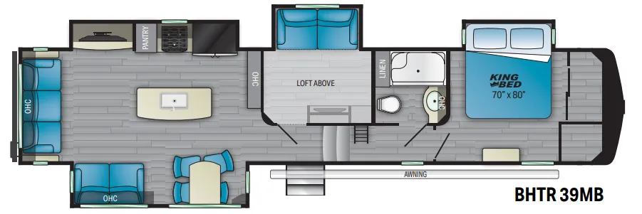 Heartland Bighorn Traveler 39MB floor plan