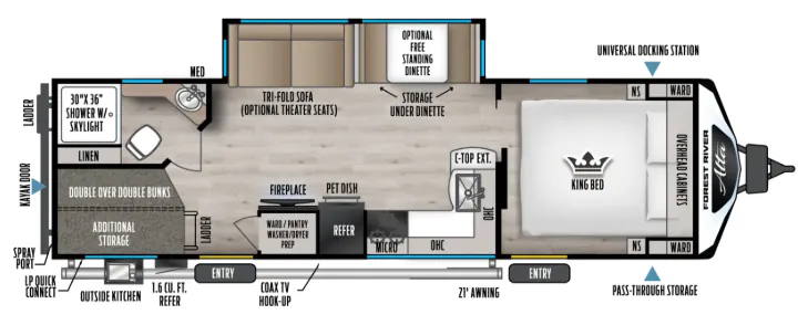 East to West Alta 2800KBH floor plan