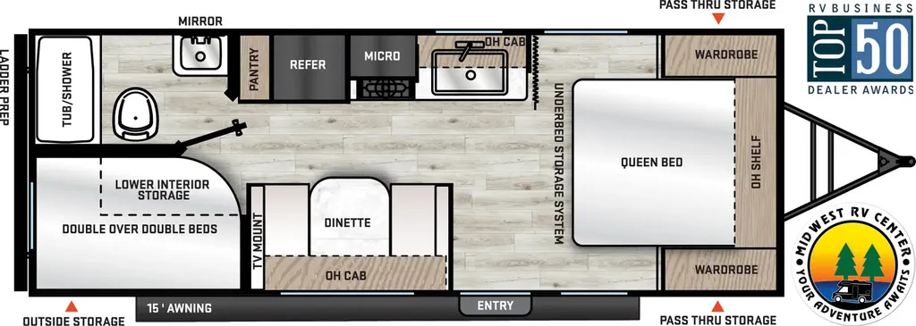 2026 Coachmen Catalina Summit Series 8 211BH floor plan
