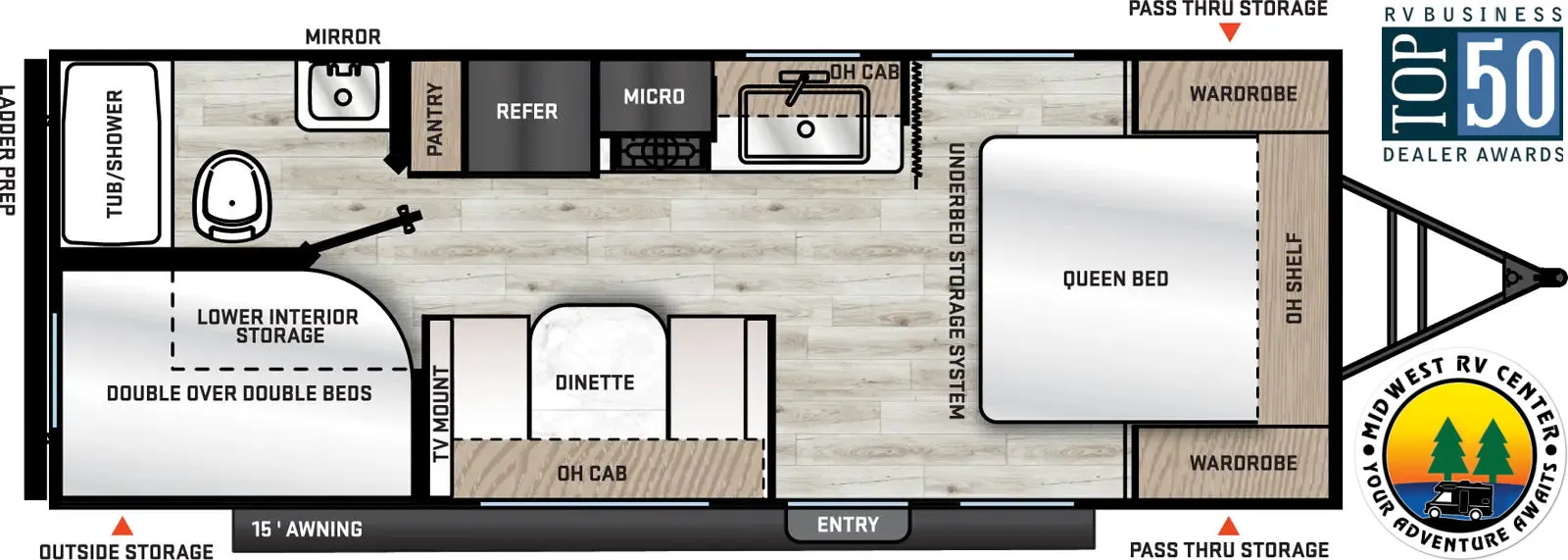 2026 Coachmen Catalina Summit Series 8 211BH - Floor plan