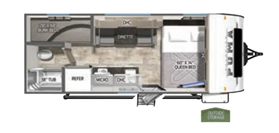 Palomino Puma Ultra Lite 16BHX floor plan