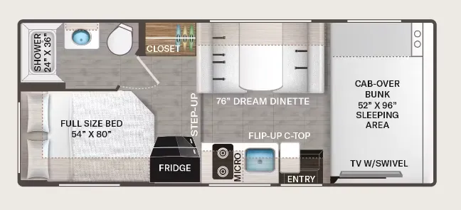 2026 Thor Motor Coach Chateau 21Z floor plan