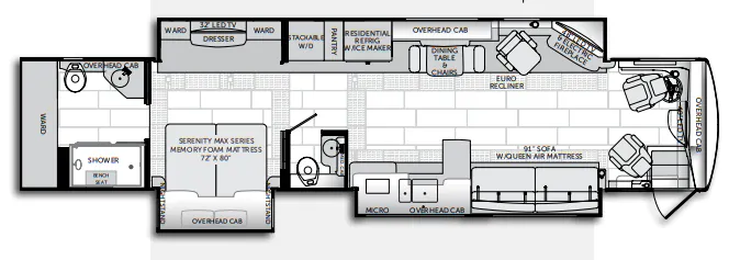 American Coach American Eagle 45C floor plan