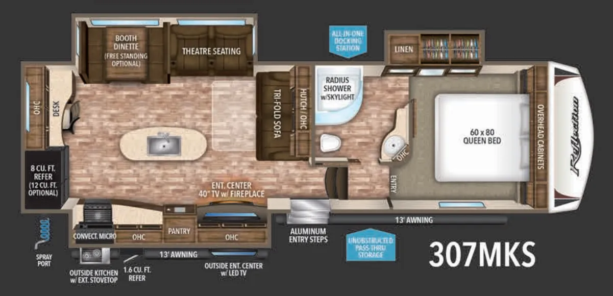 Grand Design Reflection 307MKS floor plan