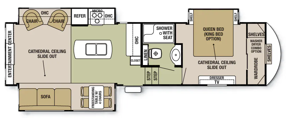 Forest River Cedar Creek Silverback 29IK floor plan