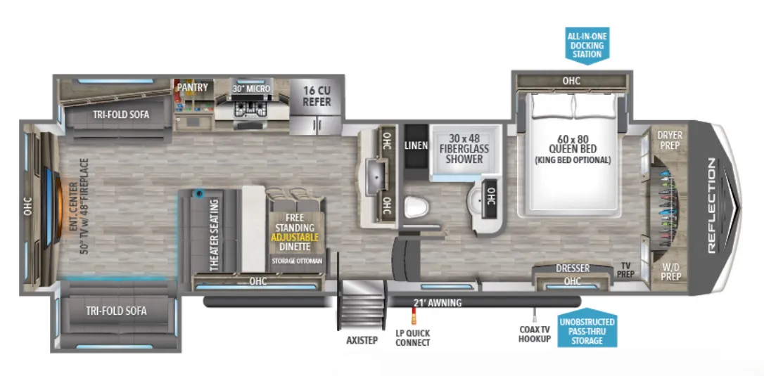 Grand Design Reflection 341RDS floor plan
