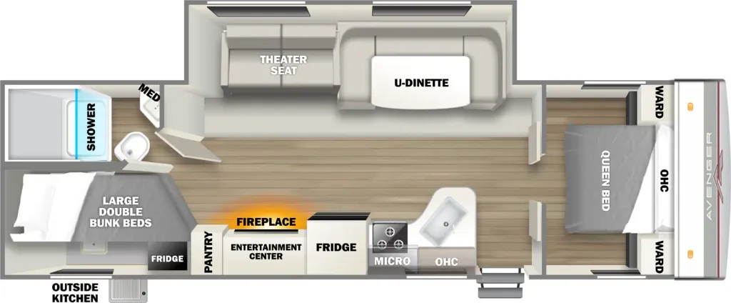 2024 Prime Time Avenger 27DBS floor plan