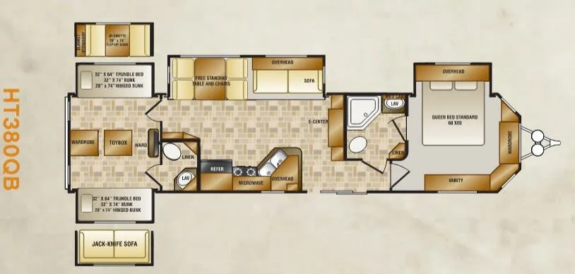 CrossRoads Hampton HT380QB floor plan