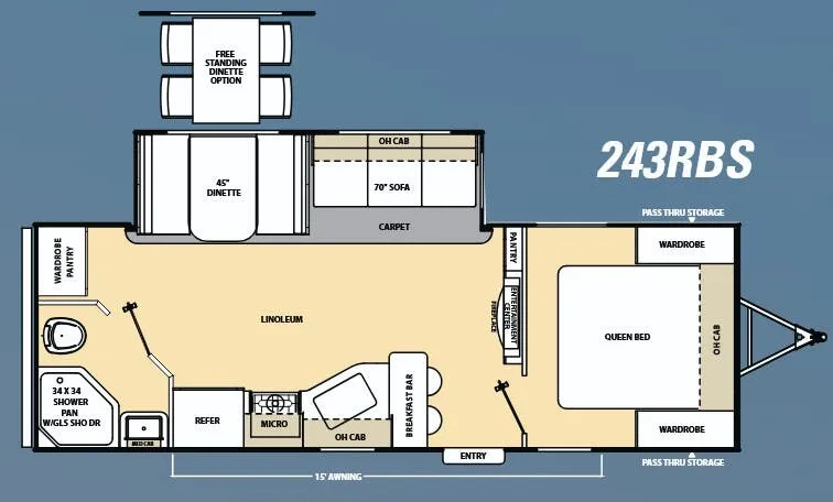 Coachmen Catalina 243RBS floor plan