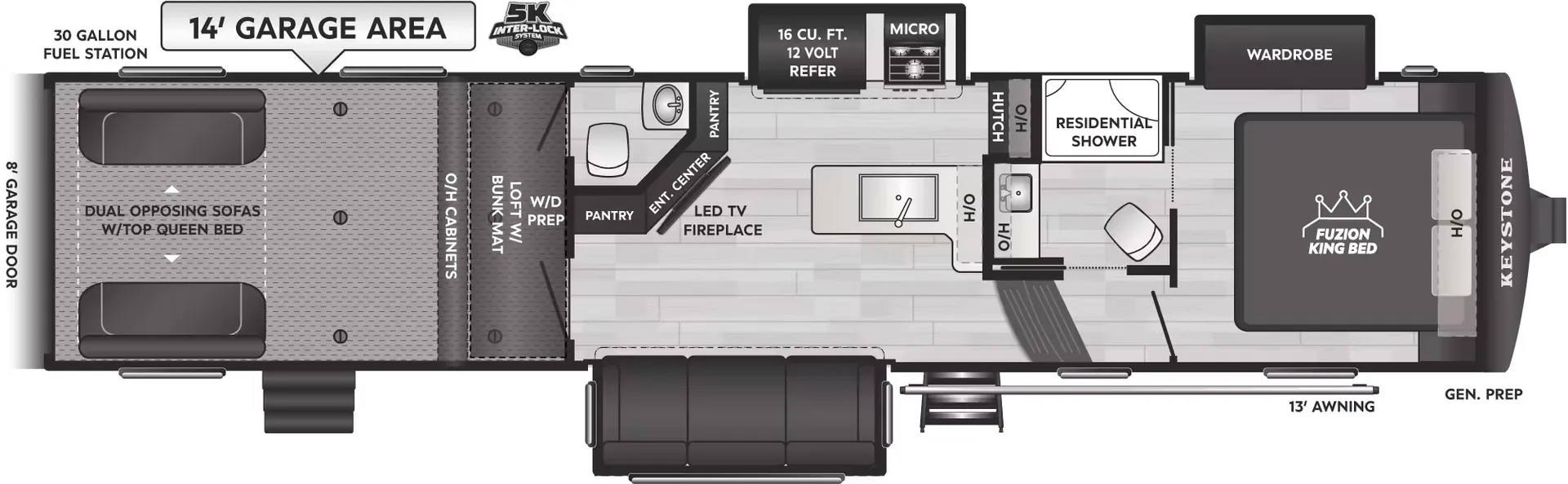 Keystone Fuzion Impact 367 floor plan