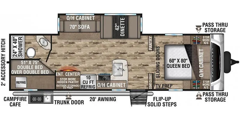 2021 Venture RV SportTrek ST281VBH - Floor plan