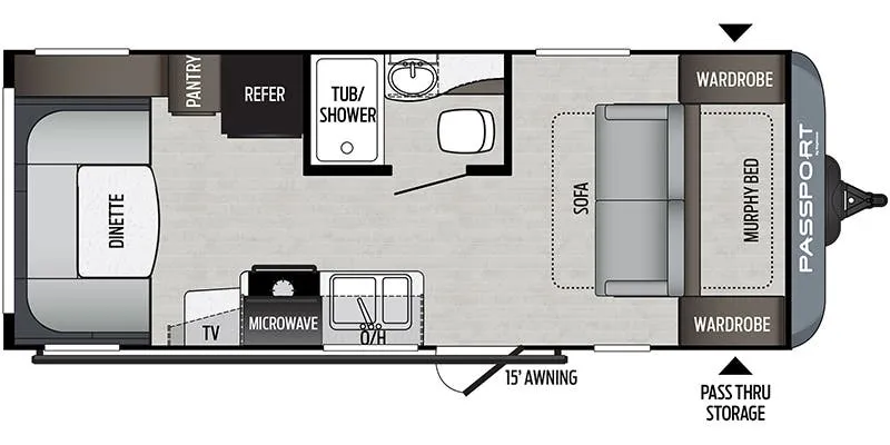 2019 Keystone Passport 216RD floor plan