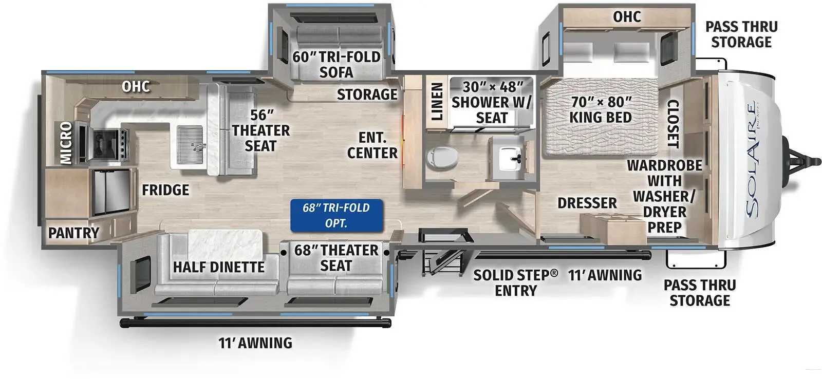 Palomino Solaire 3060RKTS floor plan