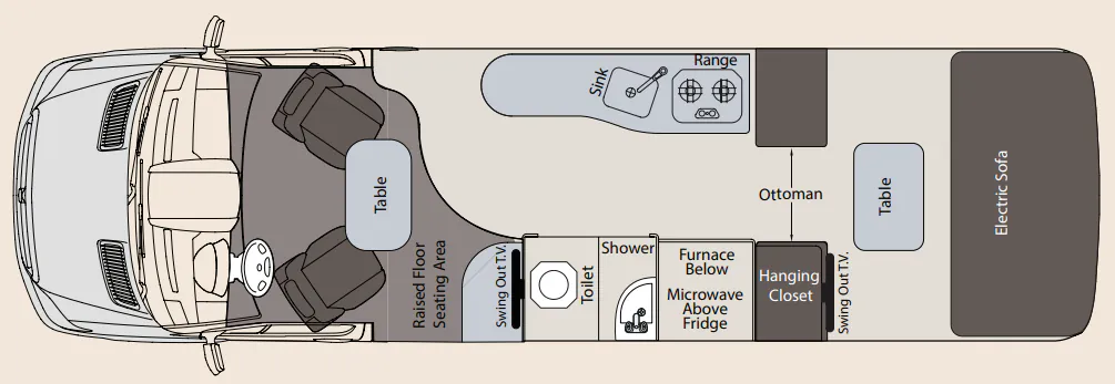 Pleasure-Way Plateau FL BASE floor plan