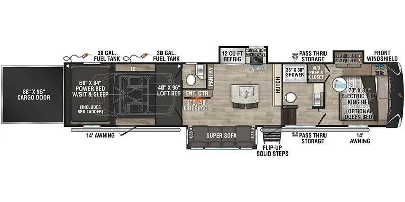 K-Z Robby Gordon Speed UTV Venom V-Series 3815RG floor plan